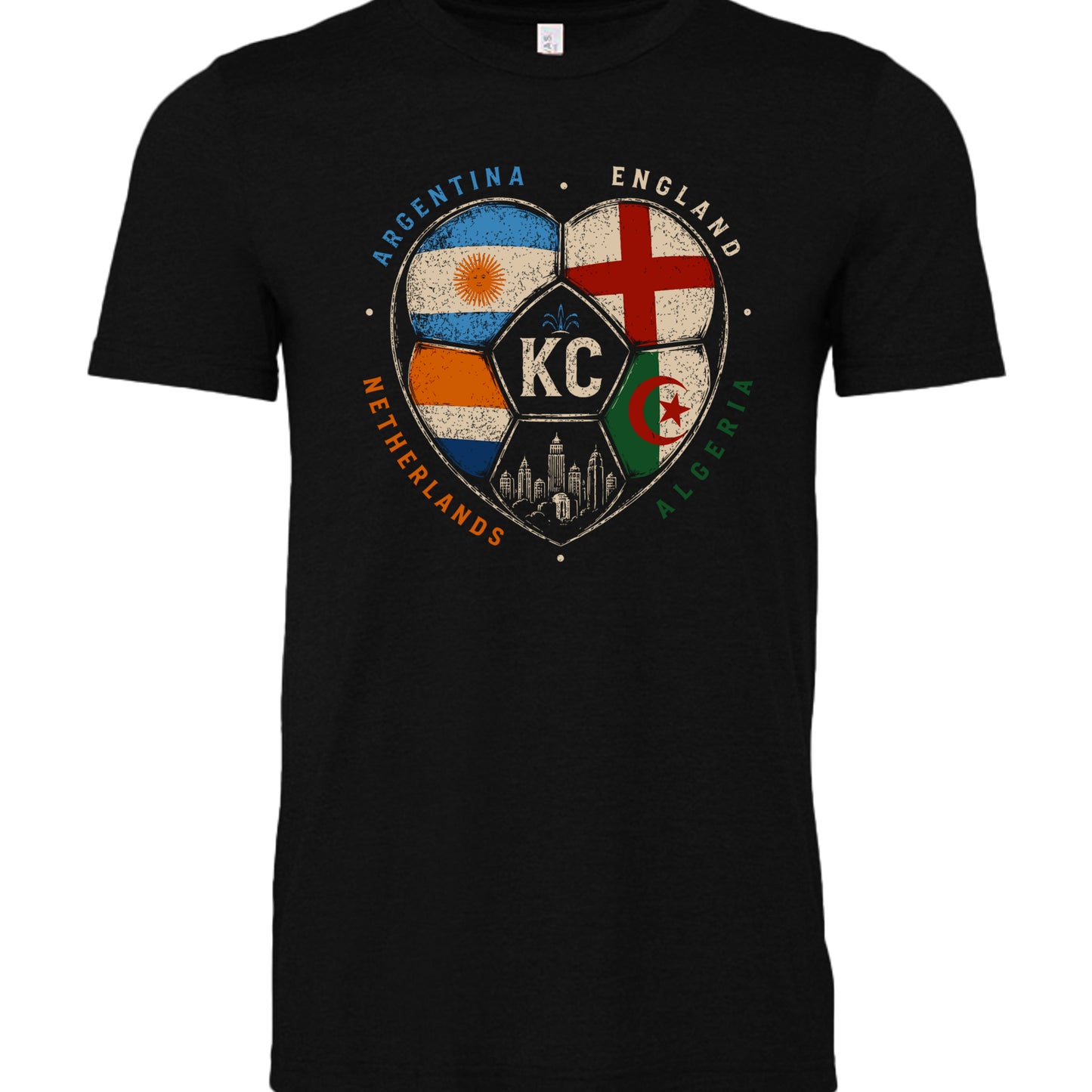 BLACK HEATHER - 3001CVC - FRONT