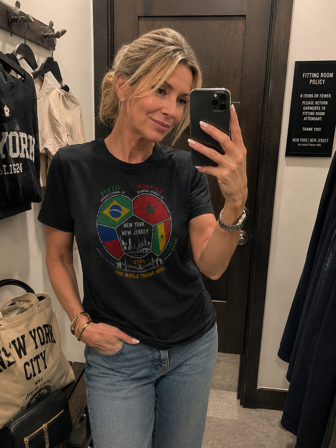 New York / New Jersey 2026 Soccer Heart T-Shirt | The World Trains Here