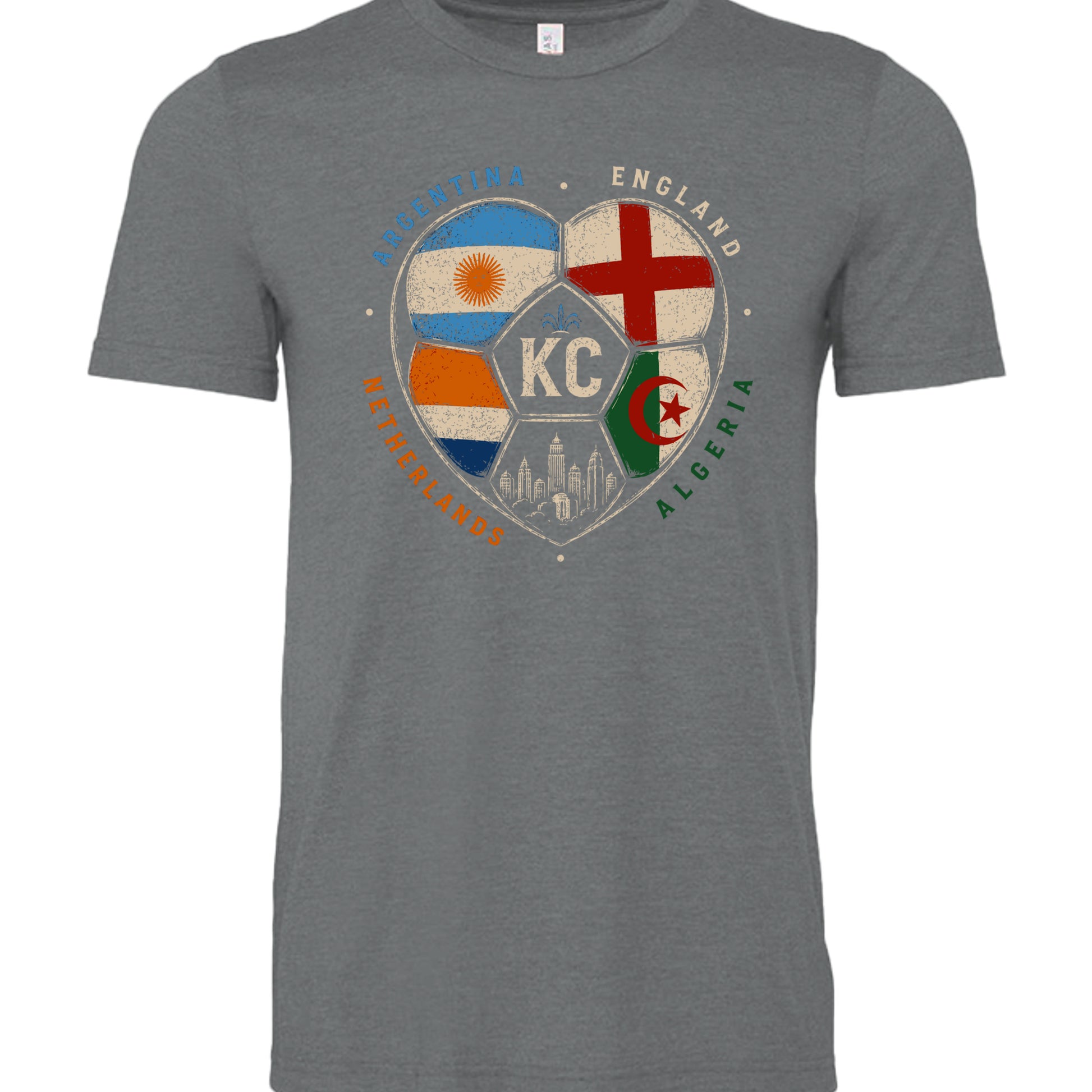 Dark Grey Heather - 3001CVC - FRONT